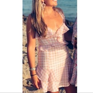 For love and lemons pink gingham dress